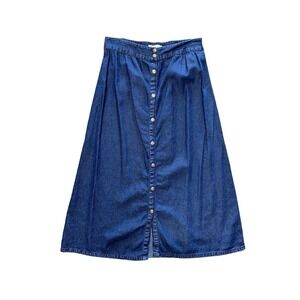W2 Studio West Denim Skirt Long Length Western Cottagecore Pentecostal Medium